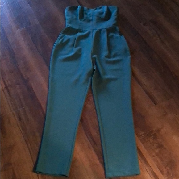 Eliza J Pants - Adelyn Rae Hunter Green Jumpsuit